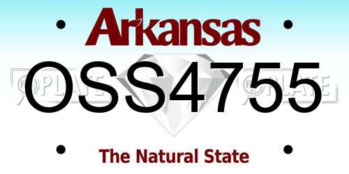 OSS4755 Arkansas License Plate