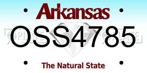 OSS4785 Arkansas License Plate