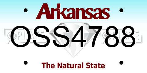 OSS4788 Arkansas License Plate