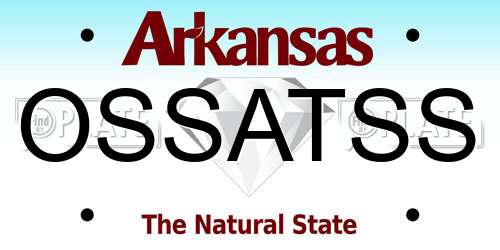 OSSATSS Arkansas License Plate
