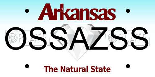 OSSAZSS Arkansas License Plate