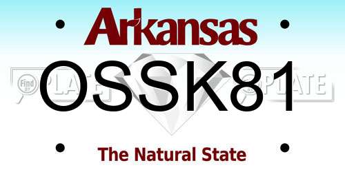 OSSK81 Arkansas License Plate