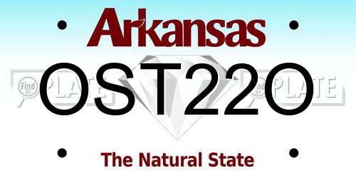 OST22O Arkansas License Plate