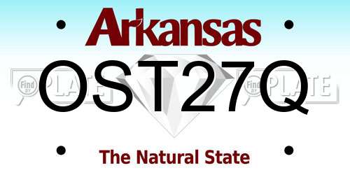 OST27Q Arkansas License Plate