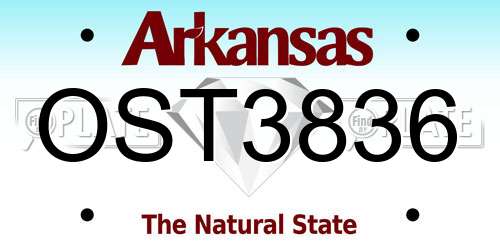 OST3836 Arkansas License Plate