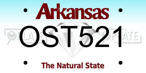 OST521 Arkansas License Plate