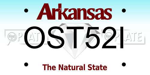 OST52I Arkansas License Plate