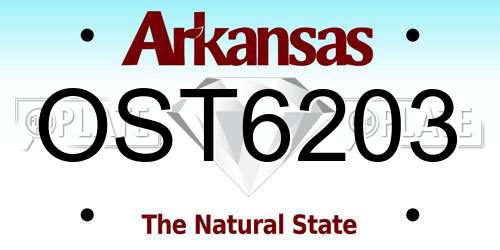 OST6203 Arkansas License Plate