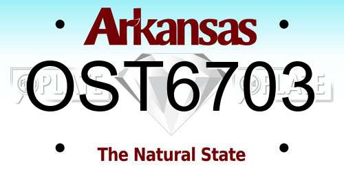 OST6703 Arkansas License Plate