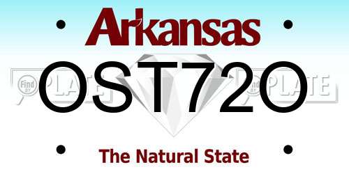 OST72O Arkansas License Plate