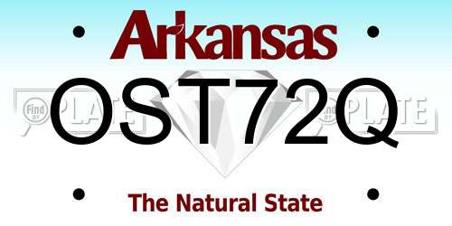 OST72Q Arkansas License Plate