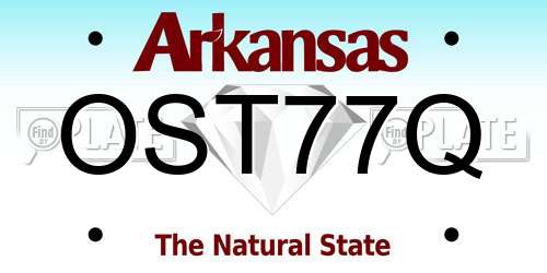OST77Q Arkansas License Plate