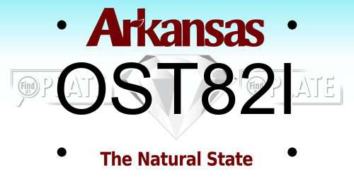 OST82I Arkansas License Plate