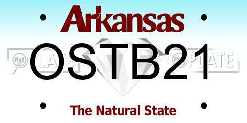 OSTB21 Arkansas License Plate