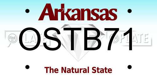 OSTB71 Arkansas License Plate