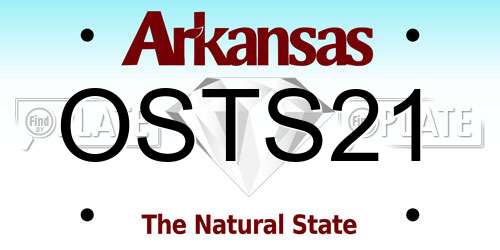 OSTS21 Arkansas License Plate