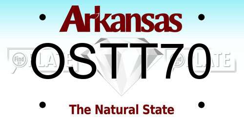 OSTT70 Arkansas License Plate