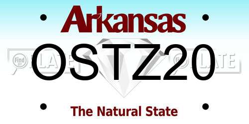 OSTZ20 Arkansas License Plate