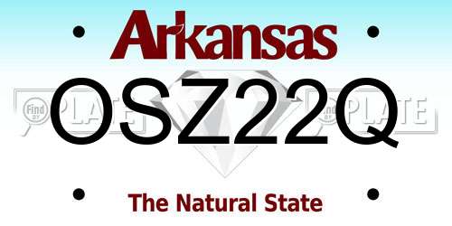 OSZ22Q Arkansas License Plate
