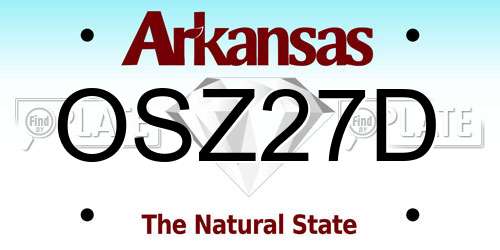 OSZ27D Arkansas License Plate