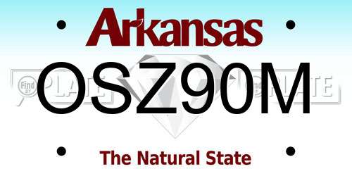 OSZ90M Arkansas License Plate