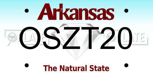 OSZT20 Arkansas License Plate