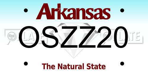 OSZZ20 Arkansas License Plate