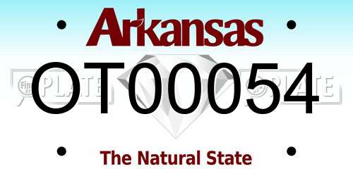 OT00054 Arkansas License Plate