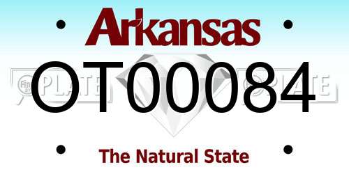 OT00084 Arkansas License Plate