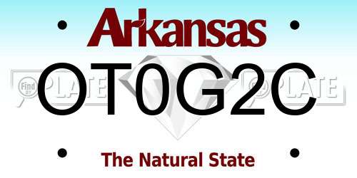 OT0G2C Arkansas License Plate