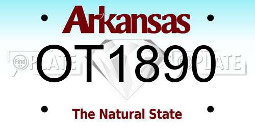 OT1890 Arkansas License Plate