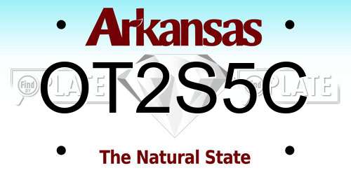 OT2S5C Arkansas License Plate