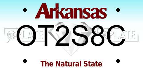 OT2S8C Arkansas License Plate