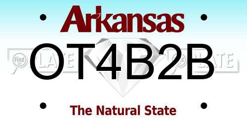 OT4B2B Arkansas License Plate