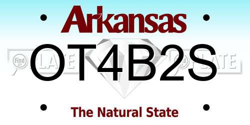 OT4B2S Arkansas License Plate