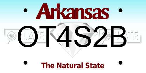 OT4S2B Arkansas License Plate