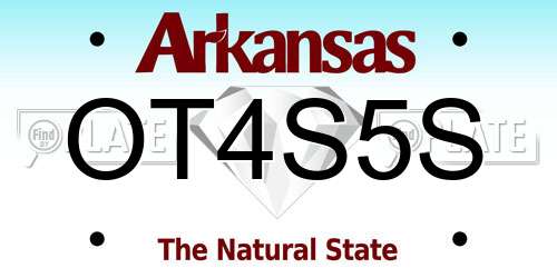 OT4S5S Arkansas License Plate