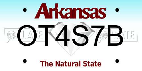 OT4S7B Arkansas License Plate
