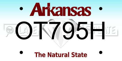 OT795H Arkansas License Plate