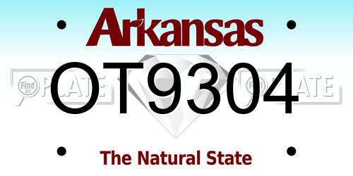 OT9304 Arkansas License Plate