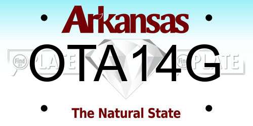 OTA14G Arkansas License Plate
