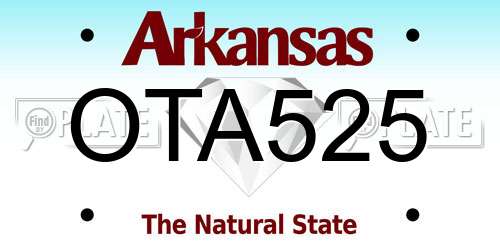 OTA525 Arkansas License Plate