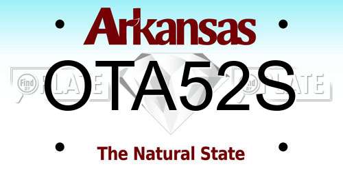 OTA52S Arkansas License Plate