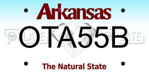 OTA55B Arkansas License Plate
