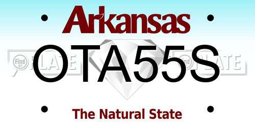 OTA55S Arkansas License Plate