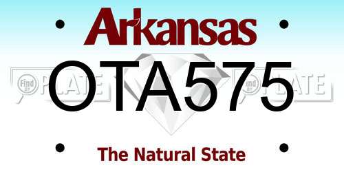 OTA575 Arkansas License Plate