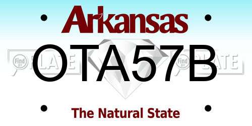 OTA57B Arkansas License Plate
