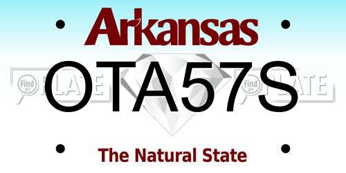 OTA57S Arkansas License Plate
