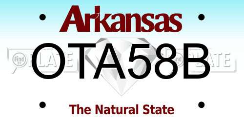 OTA58B Arkansas License Plate