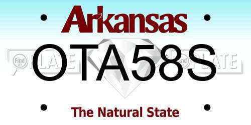 OTA58S Arkansas License Plate